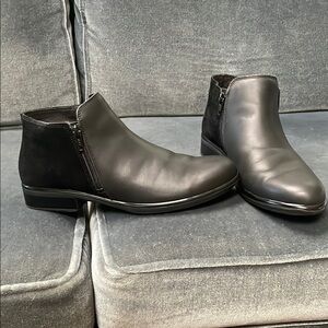 Naot Black Ankle Boots with Polished Leather